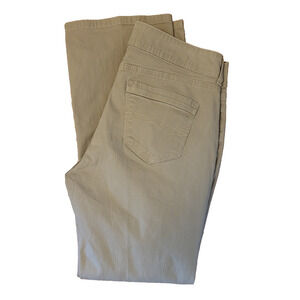 Riders By Lee Womens Jeans Beige Size 14M Relaxed Straight Fit Cotton Blend